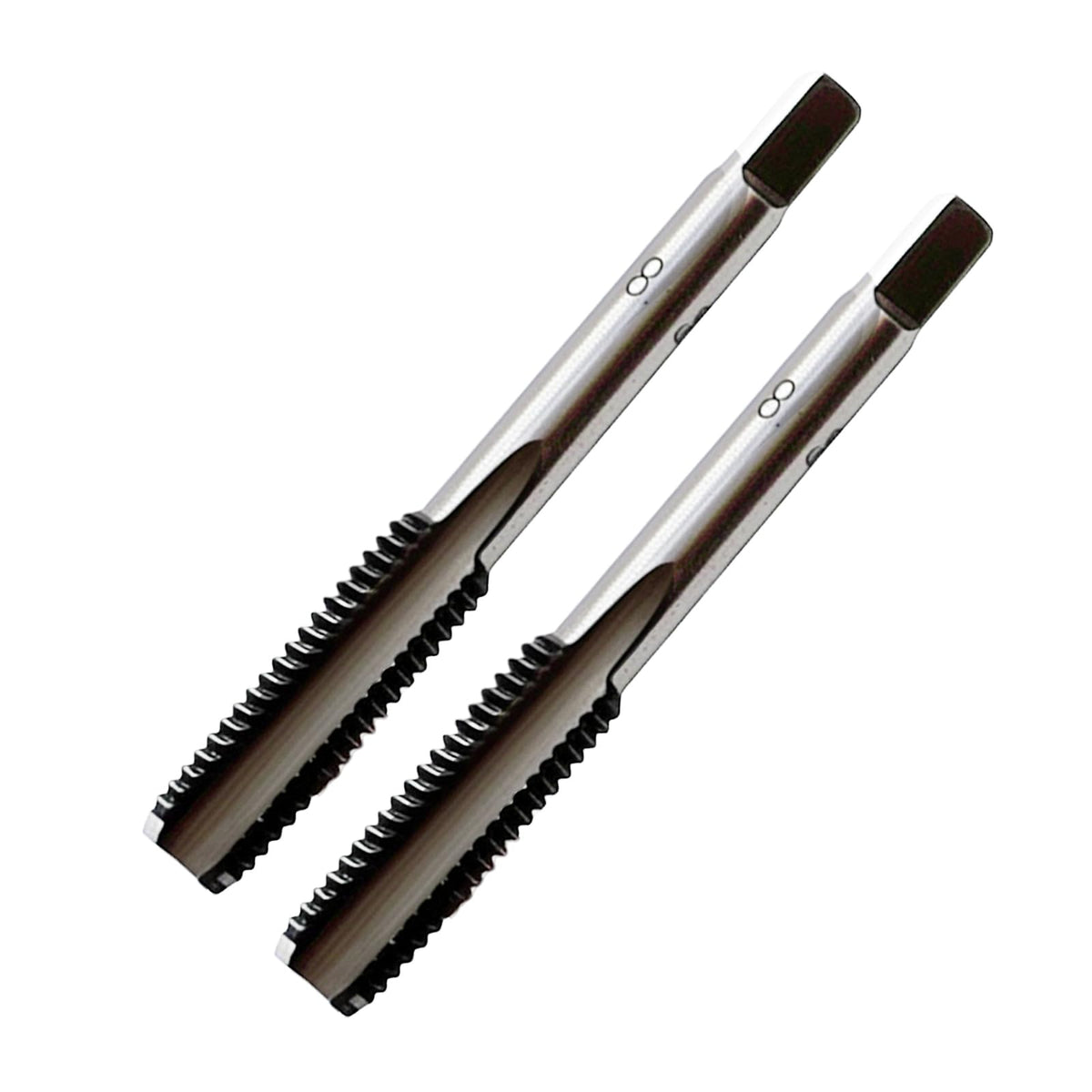 2Pack M8 x 1.25 Metric Thread Tap, M8 x 1.25mm High-Speed Steel Hand Tap,Right Hand Thread Tap 1Pair