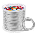 Anezus 12 Gauge Aluminum Wire 100 Feet - 2mm Metal Armature Bendable Sculpting Wire for Crafts, Wreath Making, Jewelry Making, Beading, Floral (Silver)