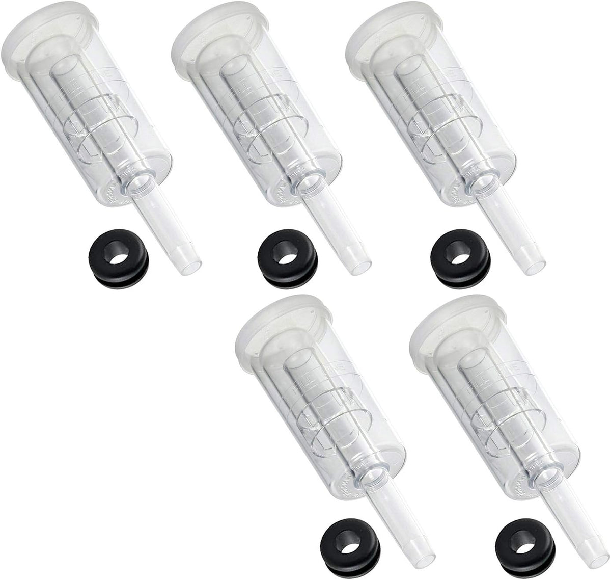 5 PK 3 piece Cylinder Fermentor Airlock w/ Grommet / Air Lock HomeBrew Wine Beer