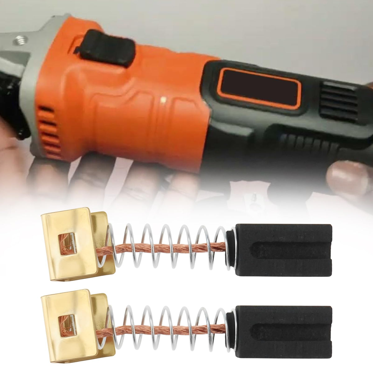 Create idea 2 Pairs Angle Grinders Carbon Brushes N598820 Compatible with Black & Decker BEG010 BDAG71 5x6.5x10.5mm