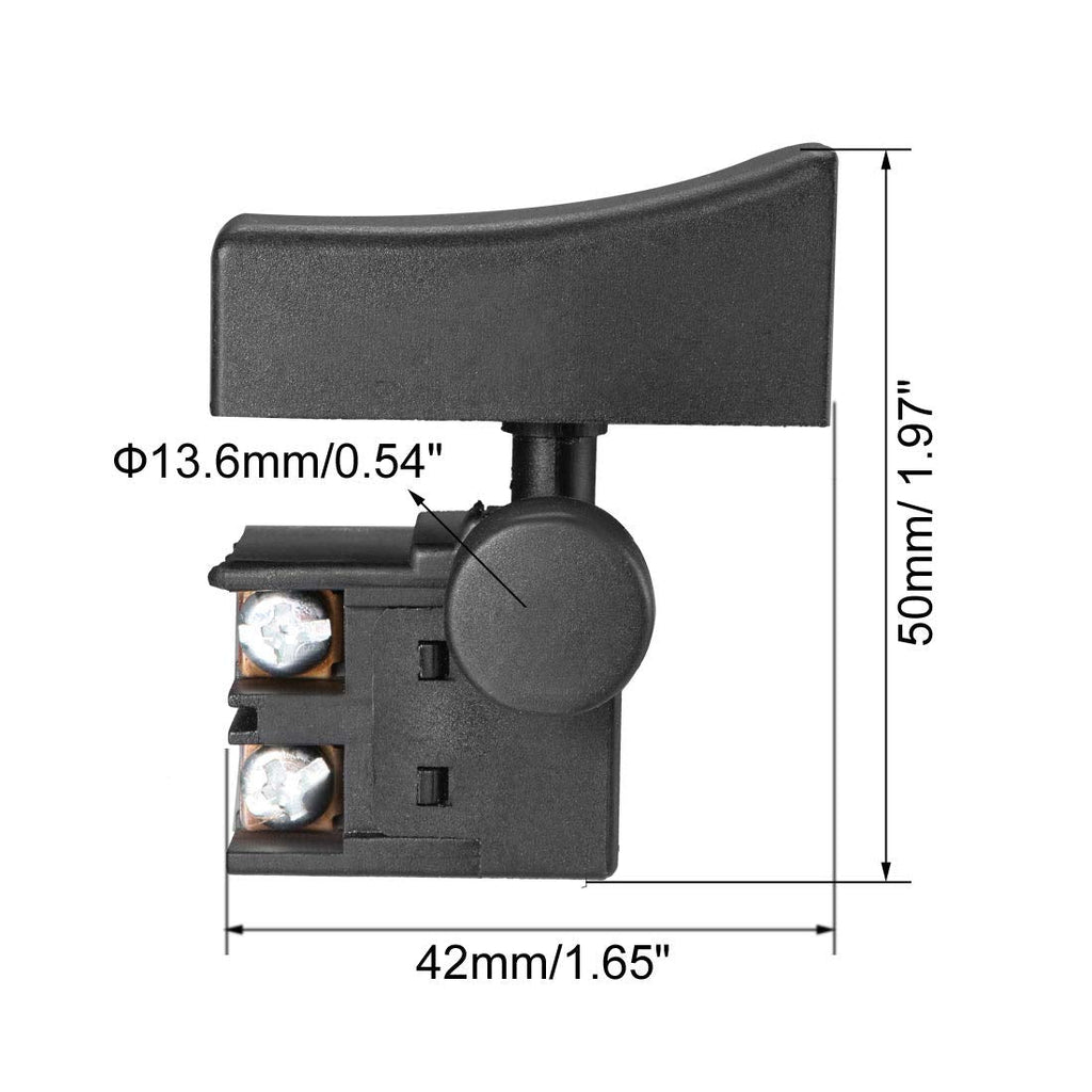 uxcell Electric Saw Trigger Switch AC250V 6A Tool Power Speed Control SQEL115CDY