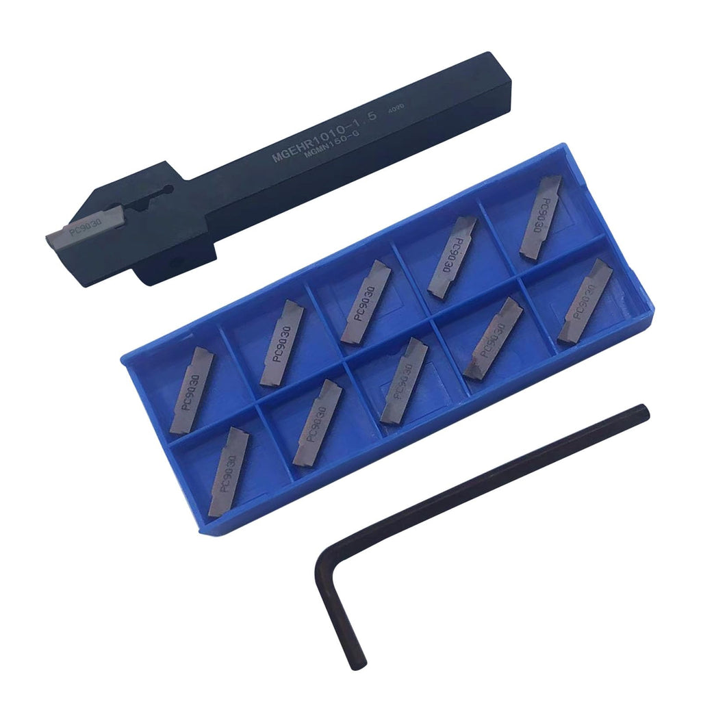 Lathe Grooving Cut-Off Tool Holder MGEHR1010-1.5 MGMN150-G Carbide Inserts