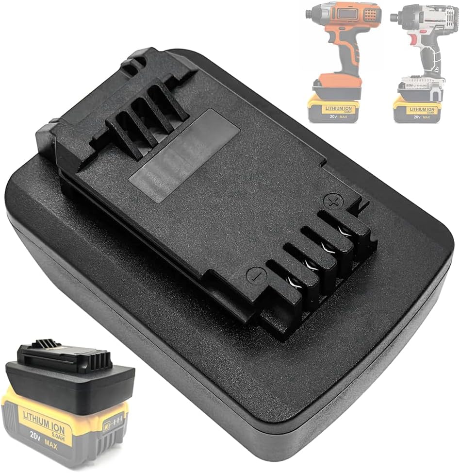 Adapter for Dewalt 20V Battery to Black+Decker/Porter Cable Cordless Tool