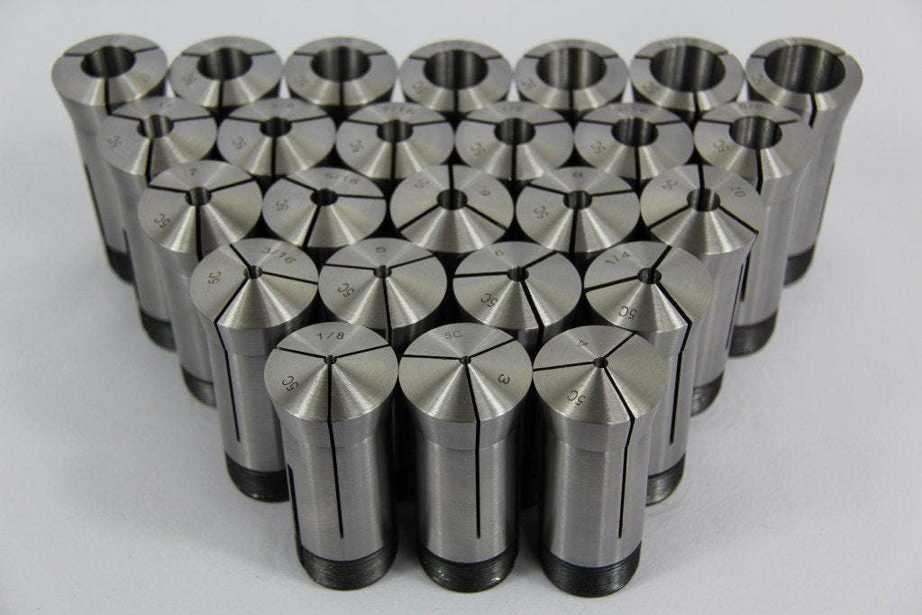 23 Piece Metric 5C Collet Set 3mm - 25mm x 1mm High Precision 0.0005" Accuracy