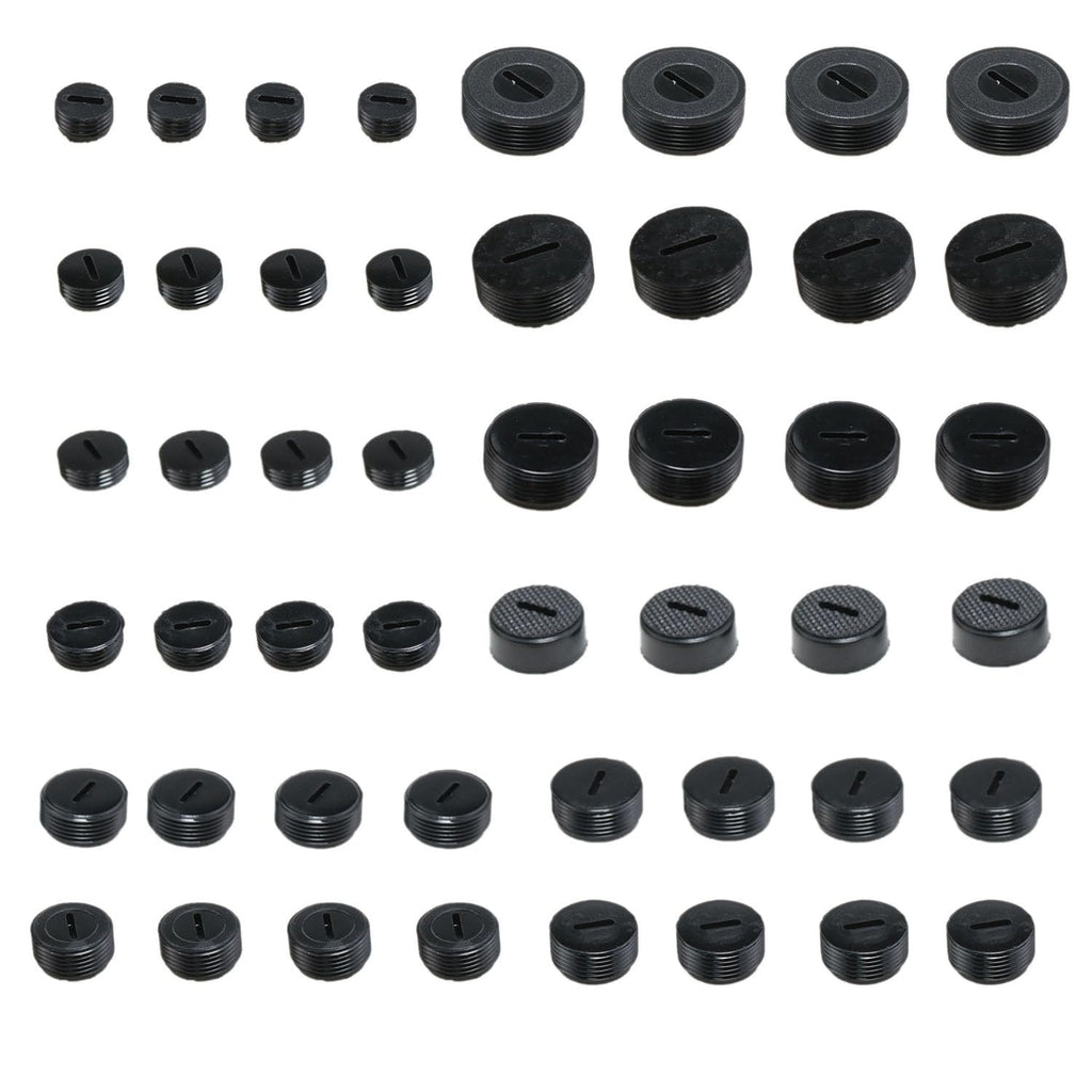 Meuey Lyot 48 Piece Carbon Brush Holder Caps, 12 Sizes for Power Tools