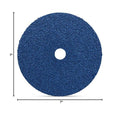 BHA 7 x 7/8 Zirconia Resin Fiber Disc for Angle Grinder - 36 Grit - 25 Pack