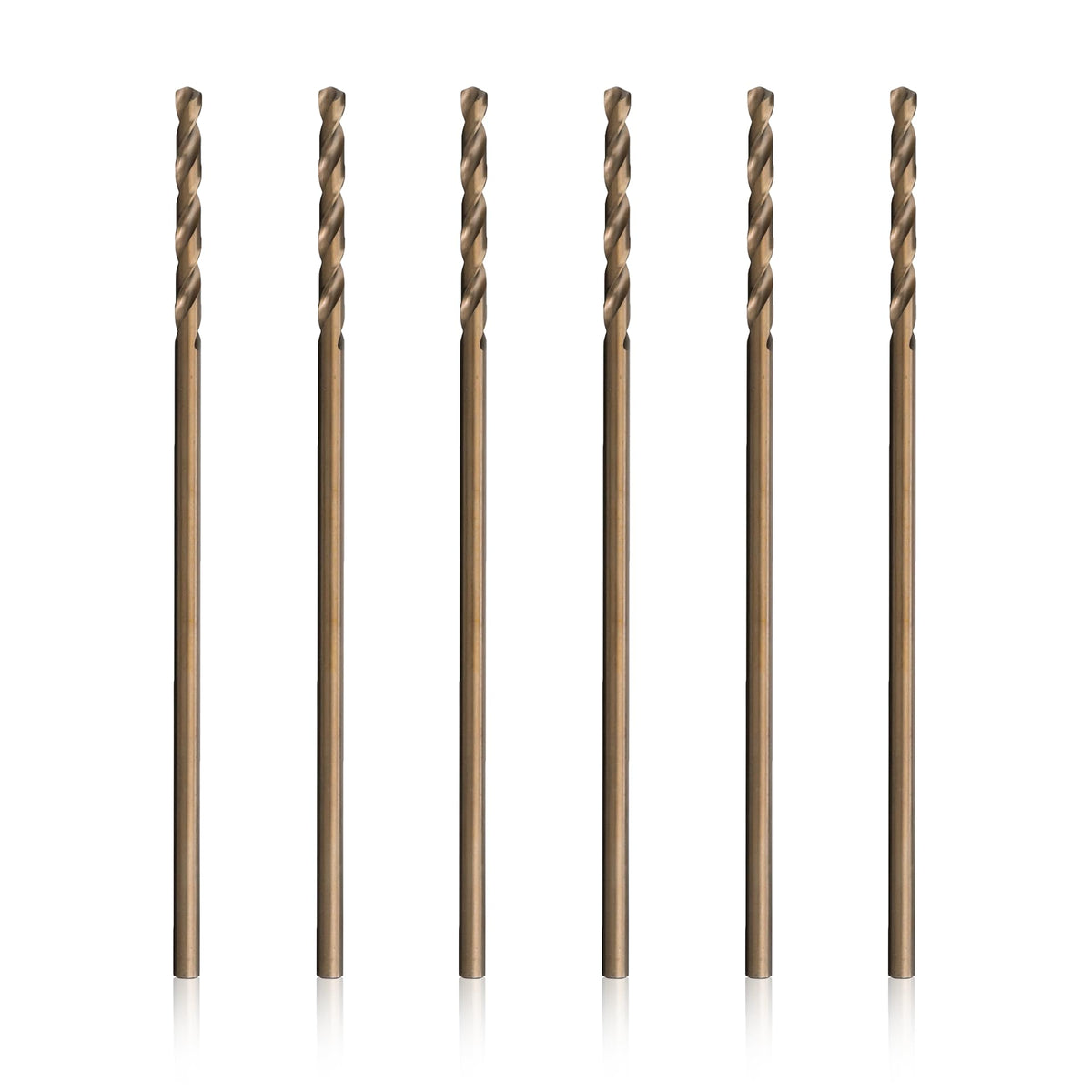 Drill America 1/2" x 12" Cobalt Aircraft Extension Drill Bit (Pack of 6), GLBCO Series