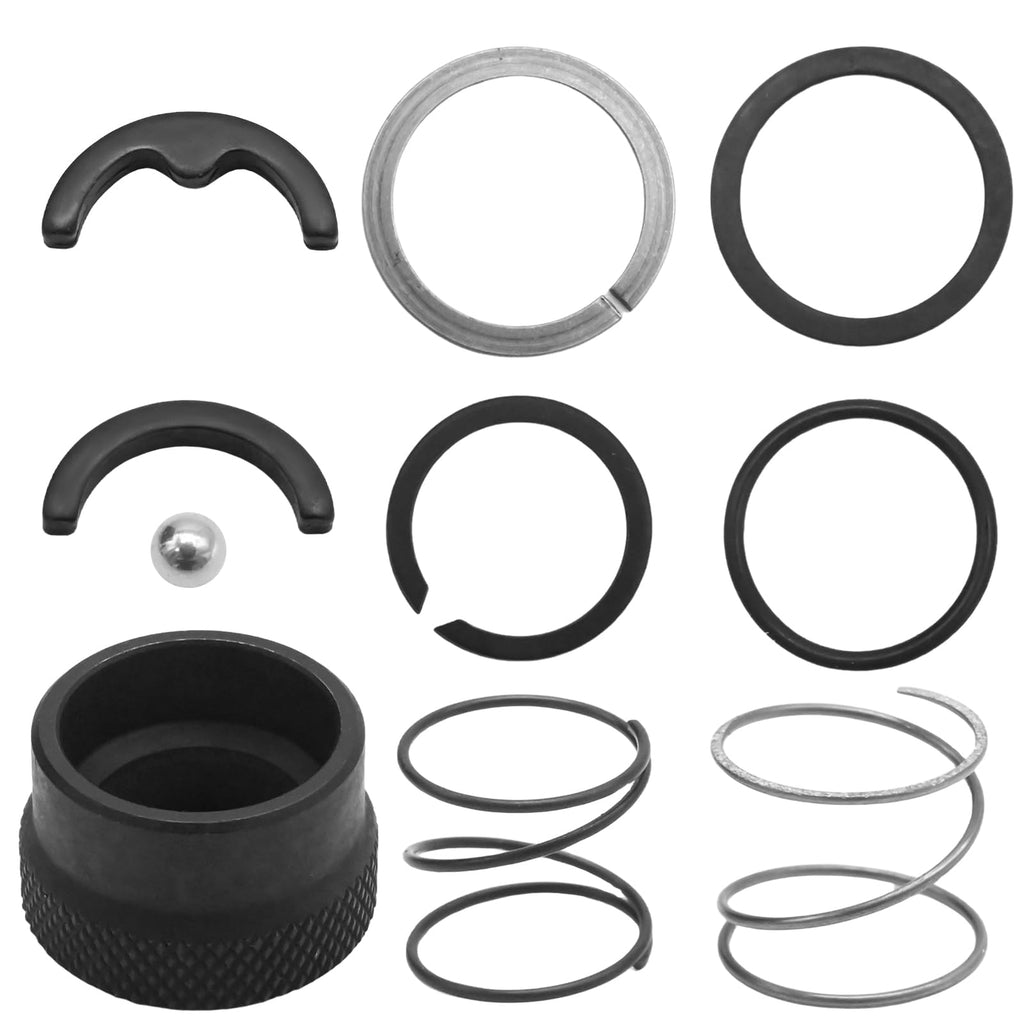 Hoypeyfiy N864734 NA202231 N921819 Collar Spring Steel Ball Impact Driver Kit, Chuck Clip Bit Holder Repair Parts Replacement for DeWalt DCF850 DCF850B DCF850N DCF845 DCF845B DCF845N
