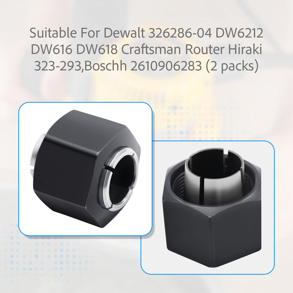 Collet And Nut replace (1/2-inch) 12.7mm For Dewalt router DW616 DW618