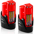 【UPGRADE!】2 Pack 3.0Ah Replacement for Milwaukee M12 12V Lithium Ion Battery, Compatible with Milwaukee 12V Tools /