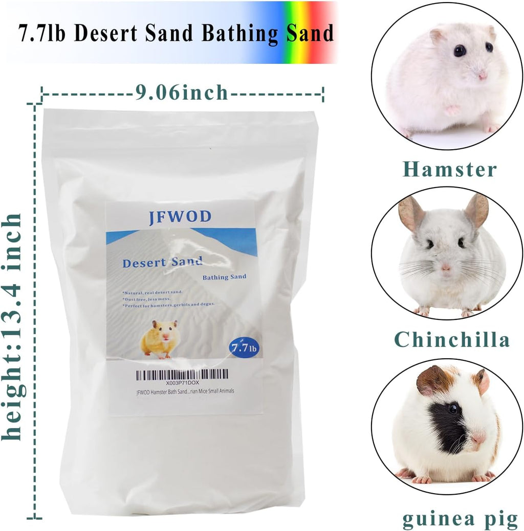 Hamster Bath Sand, 7.7lb Dust Free Desert Sand or Potty Litter Sand for Hamster Chinchillas Gerbil Syrian Mice Small