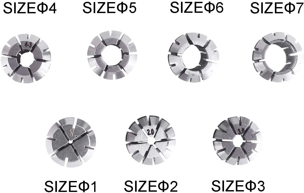 SainSmart Genmitsu 7Pcs ER11 Spring Collet Set for CNC Engraving Milling Lathe Tool 1.0mm-7.0mm