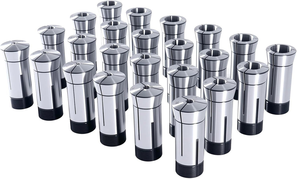 Accusize 5C Precision Round Collets Hardened & Ground, 3-26mm, 24-Pc Set