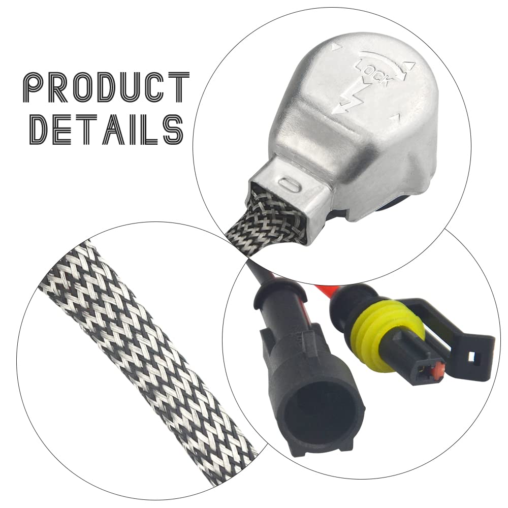 XINGYHENG D2S D4S HID Bulbs Socket Adapter Connector Wiring Harness Converter for Car Headlight Fog Light (D2S D4S)