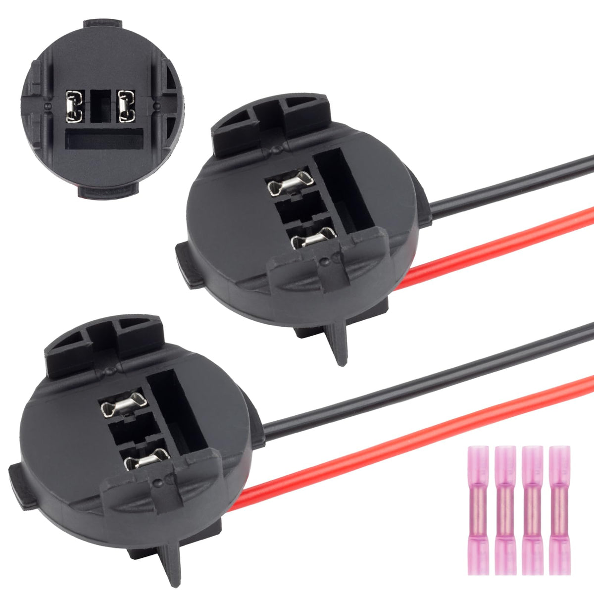 Svicari H7 Bulb Socket Holder Connector Compatible with Hyundai Avante Mistra Sonata Elantra 2PCS (Bold copper wire)