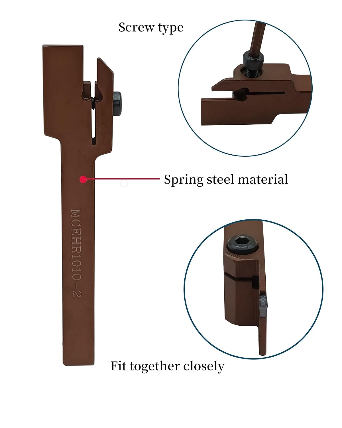 MGEHR1010-2 Grooving Cut Off Tool Holder with MGMN200 Inserts