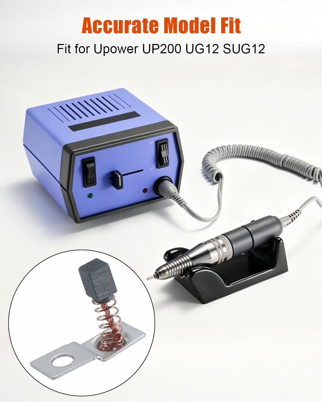 Carbon Brush Fit for Upower UP200 UG12 SUG12 Nail Drill Motor