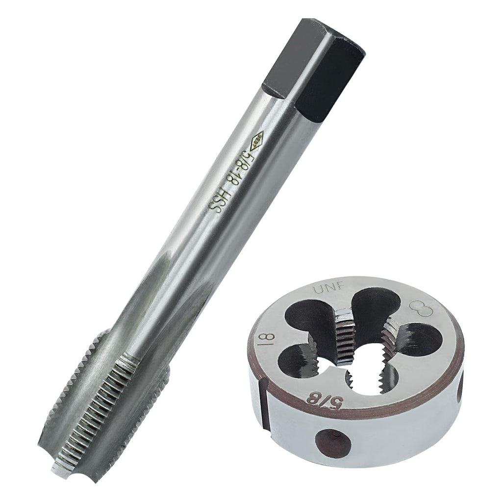 HARSKIYER 5/8-18 UNF Tap And Die Set, HSS Threading Tool