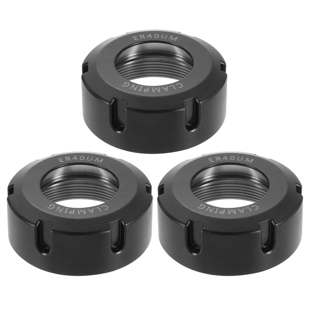 uxcell 3pcs Clamping ER40UM(M50) Collet Clamping Nuts for CNC Milling Chuck Holder Lathe