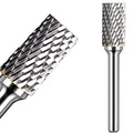 KOTVTM Carbide Burr Set 1/4" Shank SA-3 Die Grinder Bits Tungsten Double Cut Burr Bits (3/8" Cutter Dia X 0.86" Cutter Length) for Die Grinder Kits Metal Grinding Drilling Polishing (1pcs)