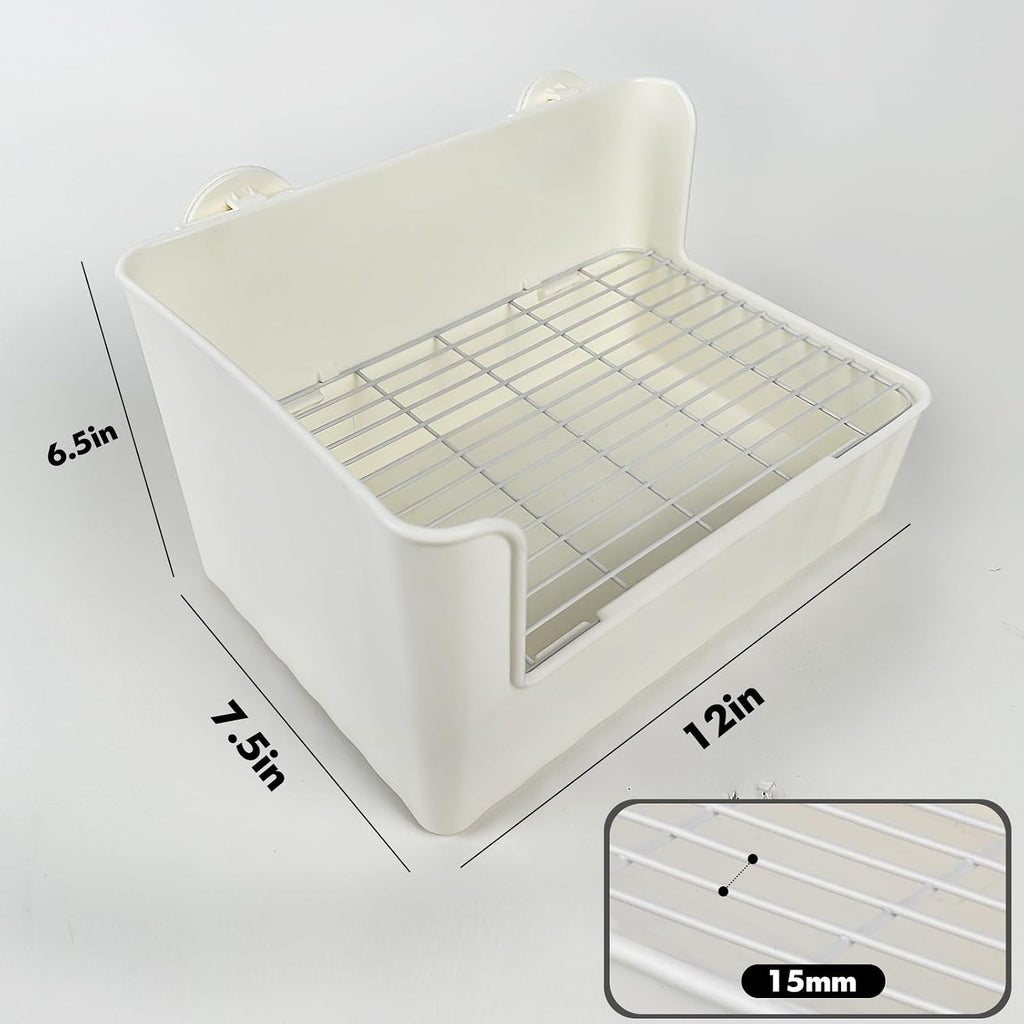 Large Rabbit Litter Box Bunny Potty Training Corner Litter Pan Comes with Liners Rabbit Pee Pads, Small Animal