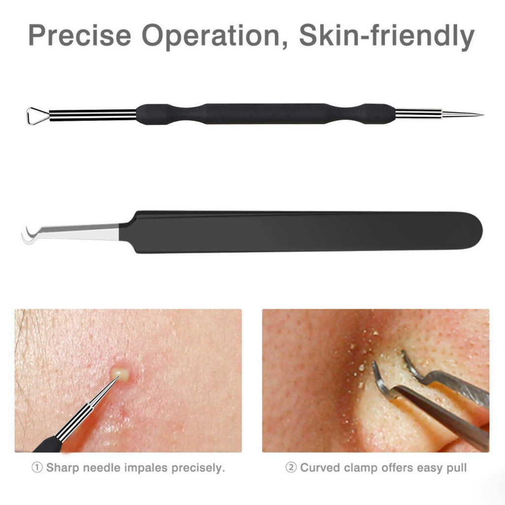 Blackhead Remover Tool Comedones Extractor Acne Removal Kit for Blemish, Whitehead Popping, 6 Pcs Zit Removing for