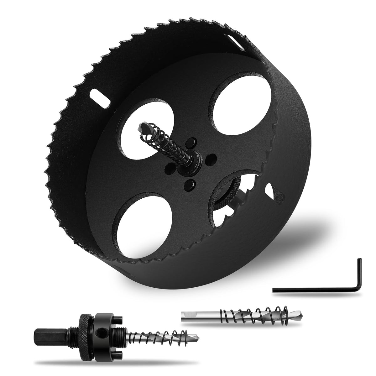 5.9" 丨150mm Hole Saws with Heavy Duty Arbor HSS Bi-Metal Hole Cutter