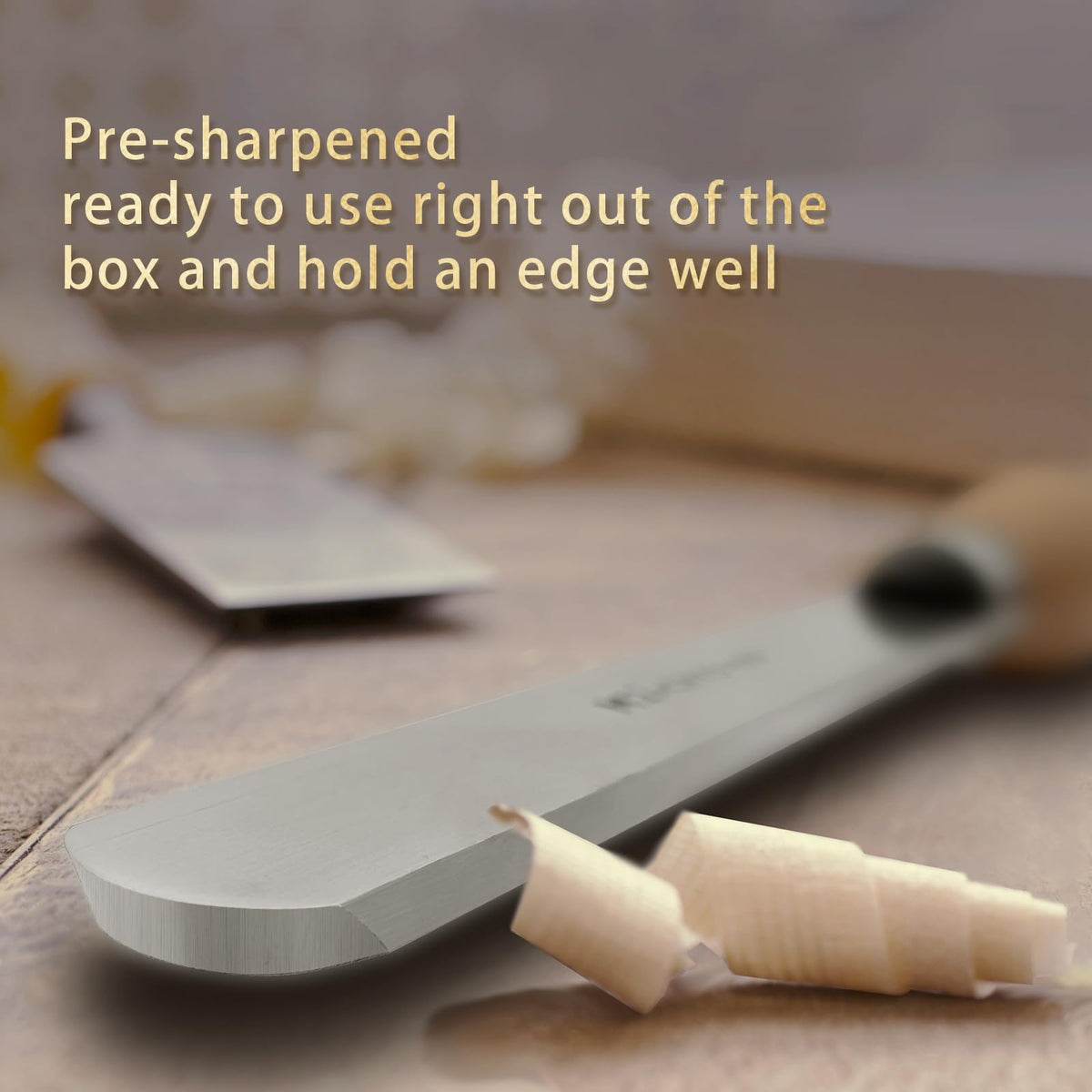 UF-SHARP 1 inch Round Nose Scraper, M2 Cryo High Speed Steel Wood Turning Tools with Beech Wood Handle