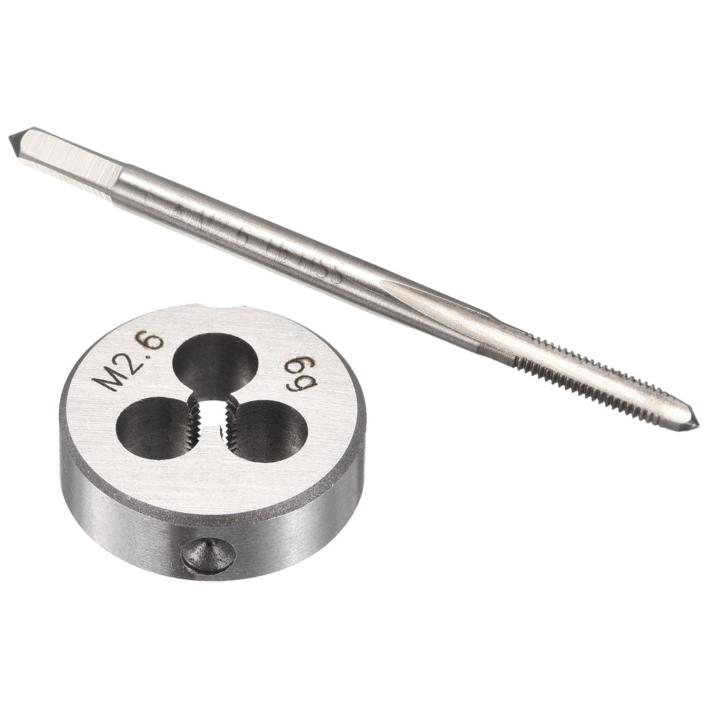 Workkyma M2.6 Tap and Die Set Metric M2 HSS Right Hand Threading Tool