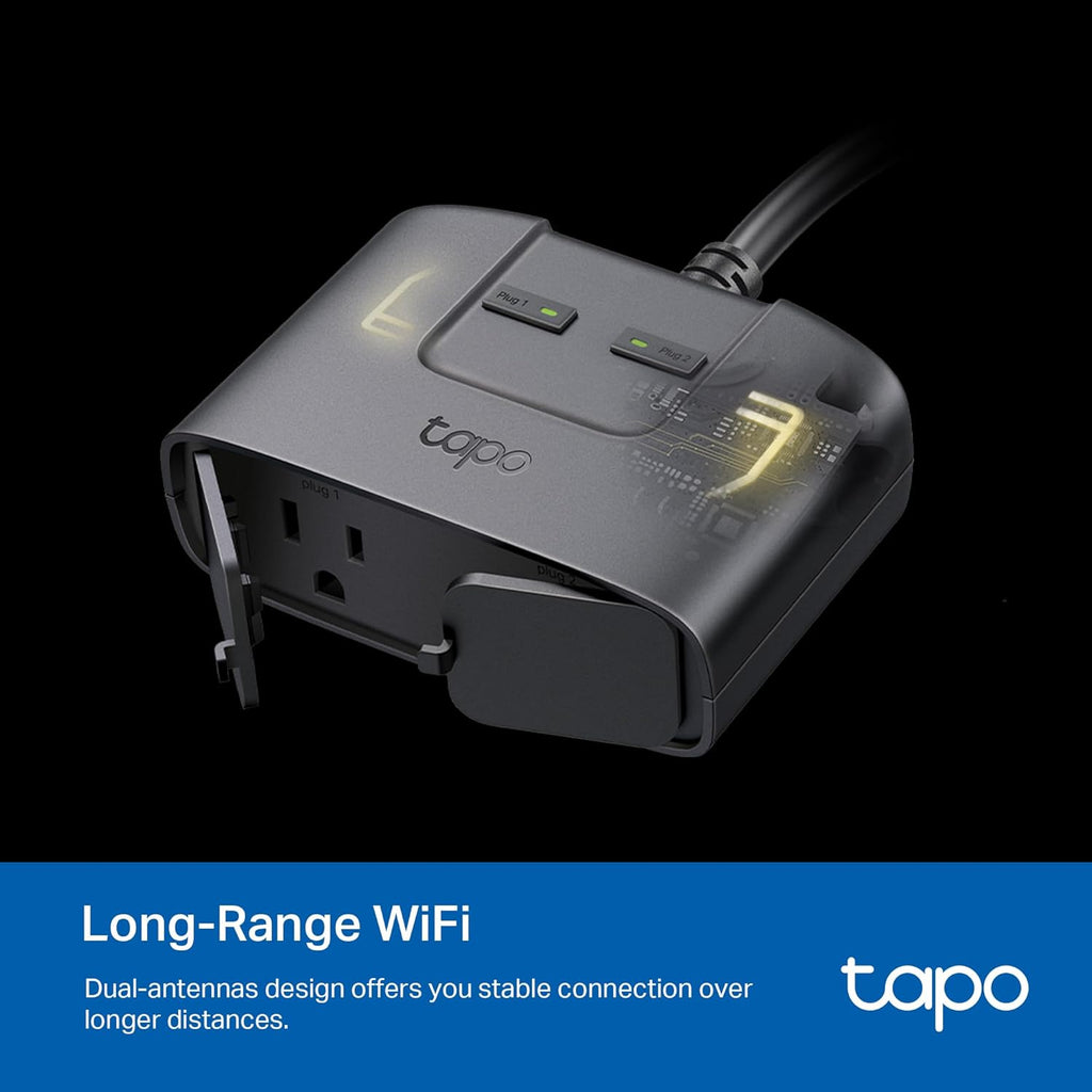 Matter Outdoor Smart Plug, 2 Individual Outlets, P400M | IP65 Weather Resistance, Works with Apple Home, Alexa