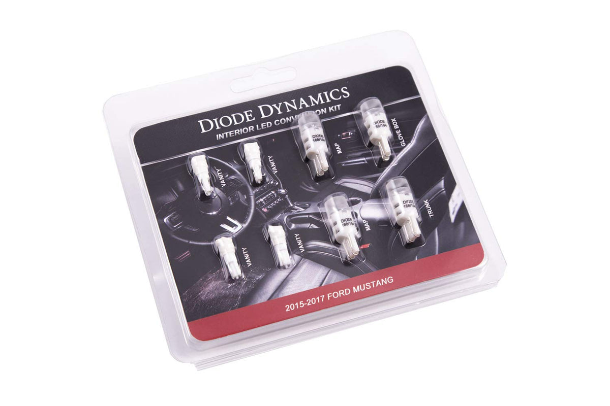 Diode Dynamics Red LED interior bulb pack compatible with Ford Mustang 2015-2017, Stage 2