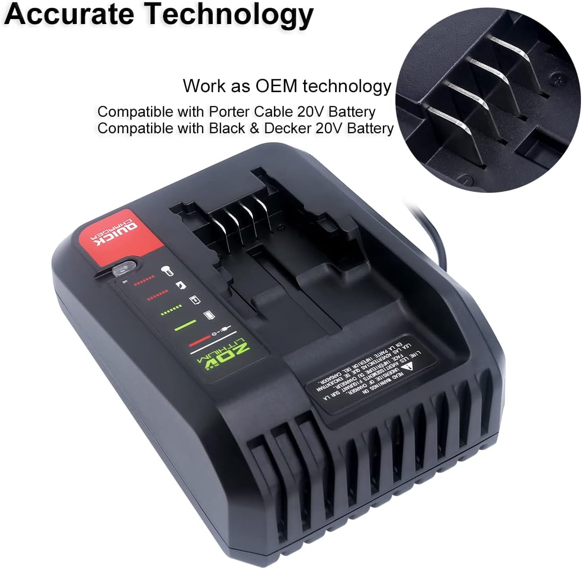 Biswaye PCC692L Rapid Charger Compatible with Porter Cable 20V Battery