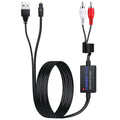 Digital to Analog Audio Converter,Optical to RCA Converter,SPDIF to RCA,192kHz DAC Converters 5.7 ft Audio