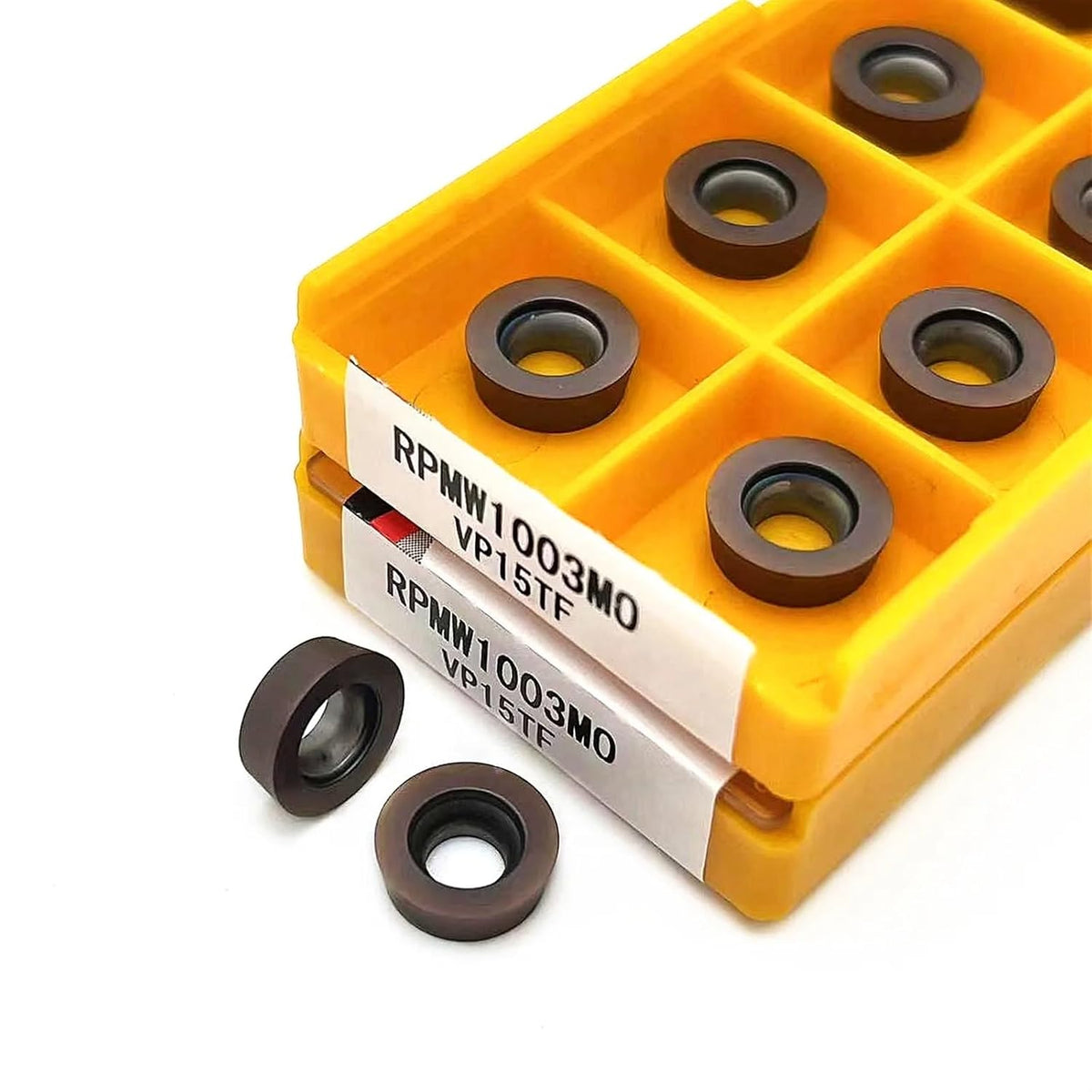 RPMT10T3 VP15TF RPMW1003 VP15TF CNC Carbide Insert Cutter External Turning Carbide Insert CNC Machine Turning Tools Pack of 10 (Size : 10PCS(1BOX), Color : RPMT10T3 VP15TF)
