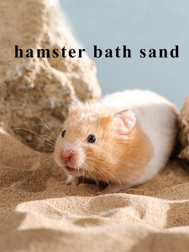 Hamster Bath Sand, 3lb Dust Free Desert Sand or Potty Litter Sand for Hamster Chinchillas Gerbil Syrian Mice Small