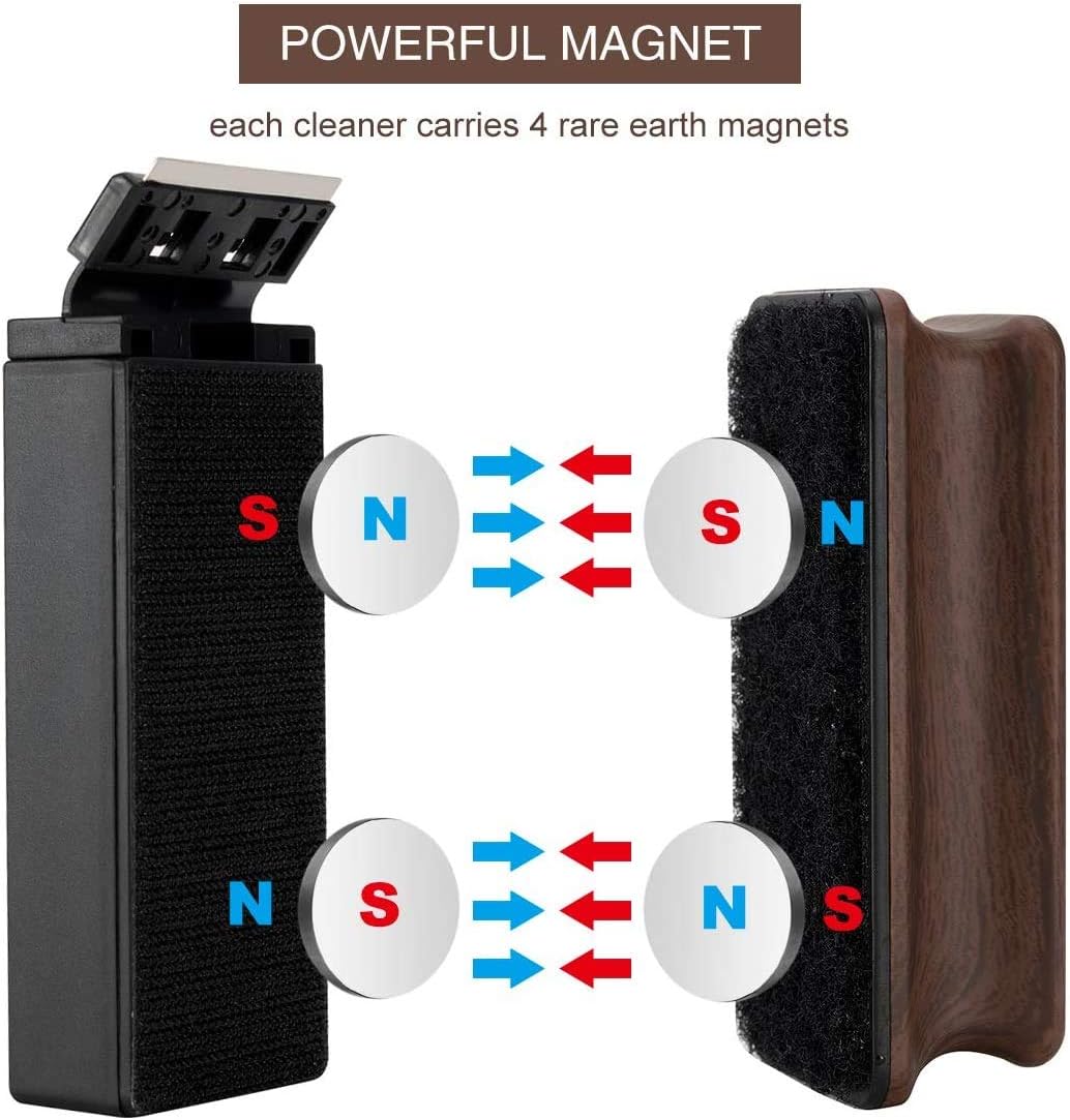 Aquarium Strong Magnetic Cleaner Algae Magnet Cleaning Tool with Scraper Floating Brush for Fish Glass Tank M