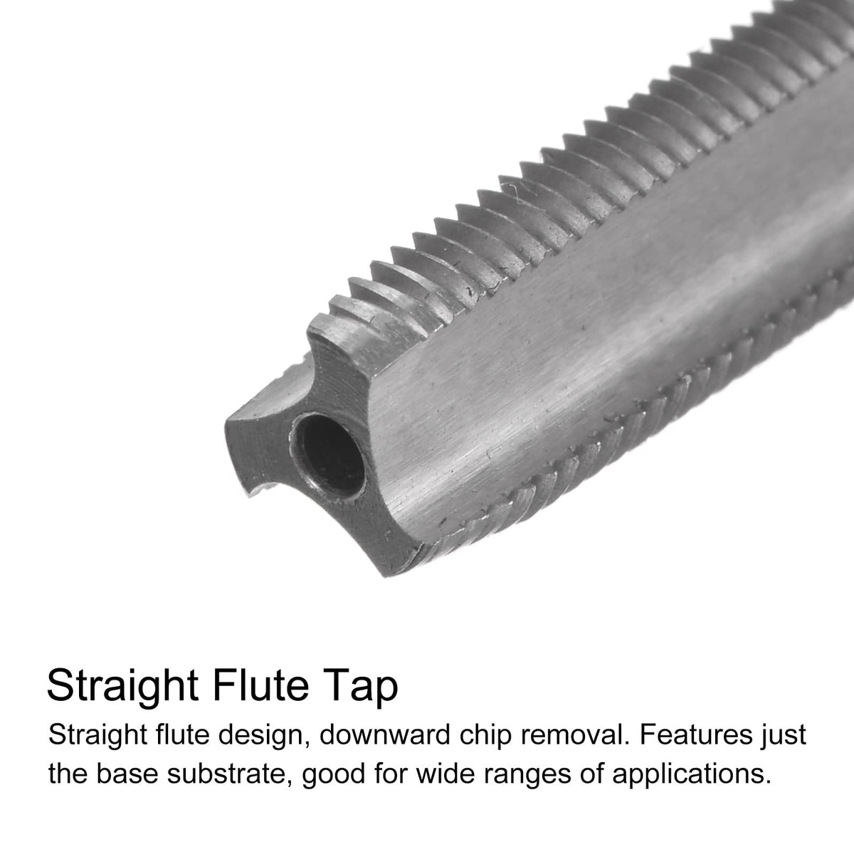 uxcell Tap & Bit Sets, M7 x 0.75 H2 Straight Flute Machine Thread Milling Tap, 6.2mm M35 Cobalt High Speed Steel (HSS-CO) Twist Drill Bit