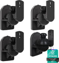Speaker Wall Mount, Surround Sound Speaker Stand with Adjustable Swivel Tilt Angle, Small Bookshelf Speaker Mount for