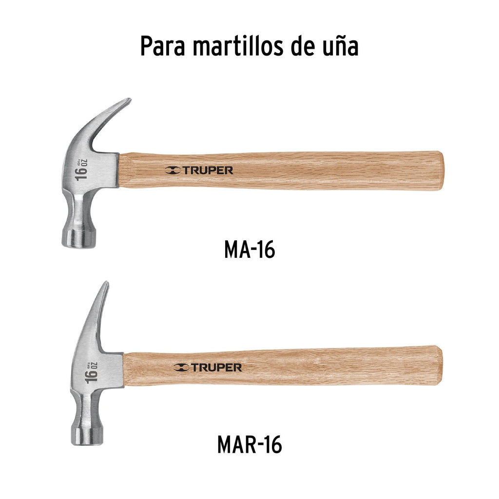 TRUPER MG-MA-16 Replacement Handle For Claw Hammers 13 1/2" (34cm)