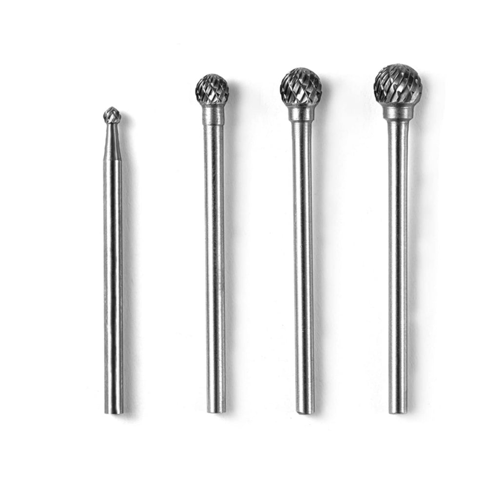 Luo ke 4 Pcs 3/32" Shank Aluminum Cutting Ball Burr