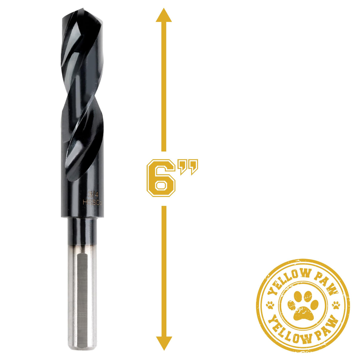 3/4 Inch Drill Bit (20 Pack) Industrial Grade M35 Cobalt Titanium Aluminum Nitrite - 3/4" Diameter & Total Length of 6" with Working Length of 3" Easily Drill Into Metal, Steel, & Aluminum