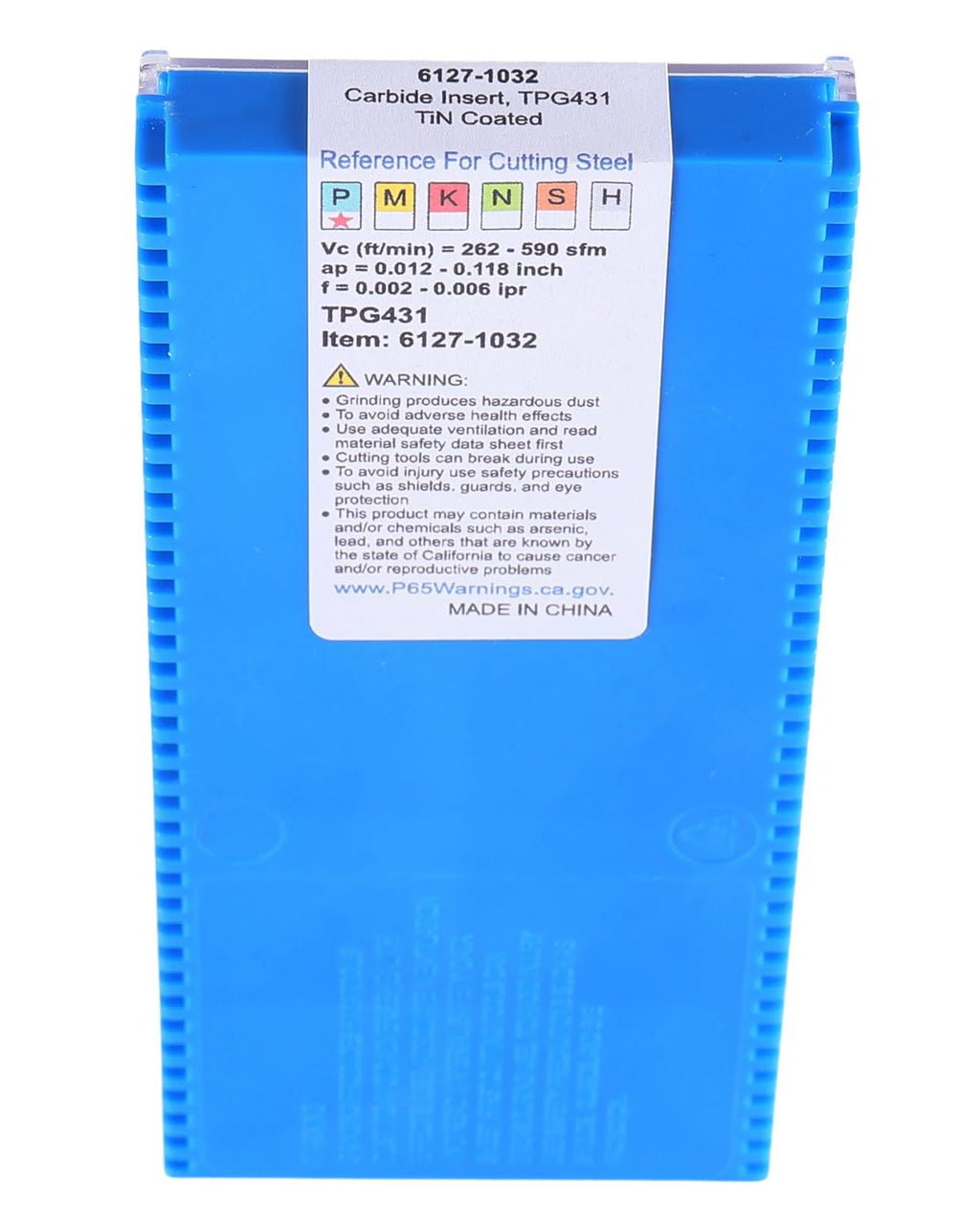 Accusize TPG431 TiN Coated Carbide Inserts, 1/2 in IC, 3/16 in Thick