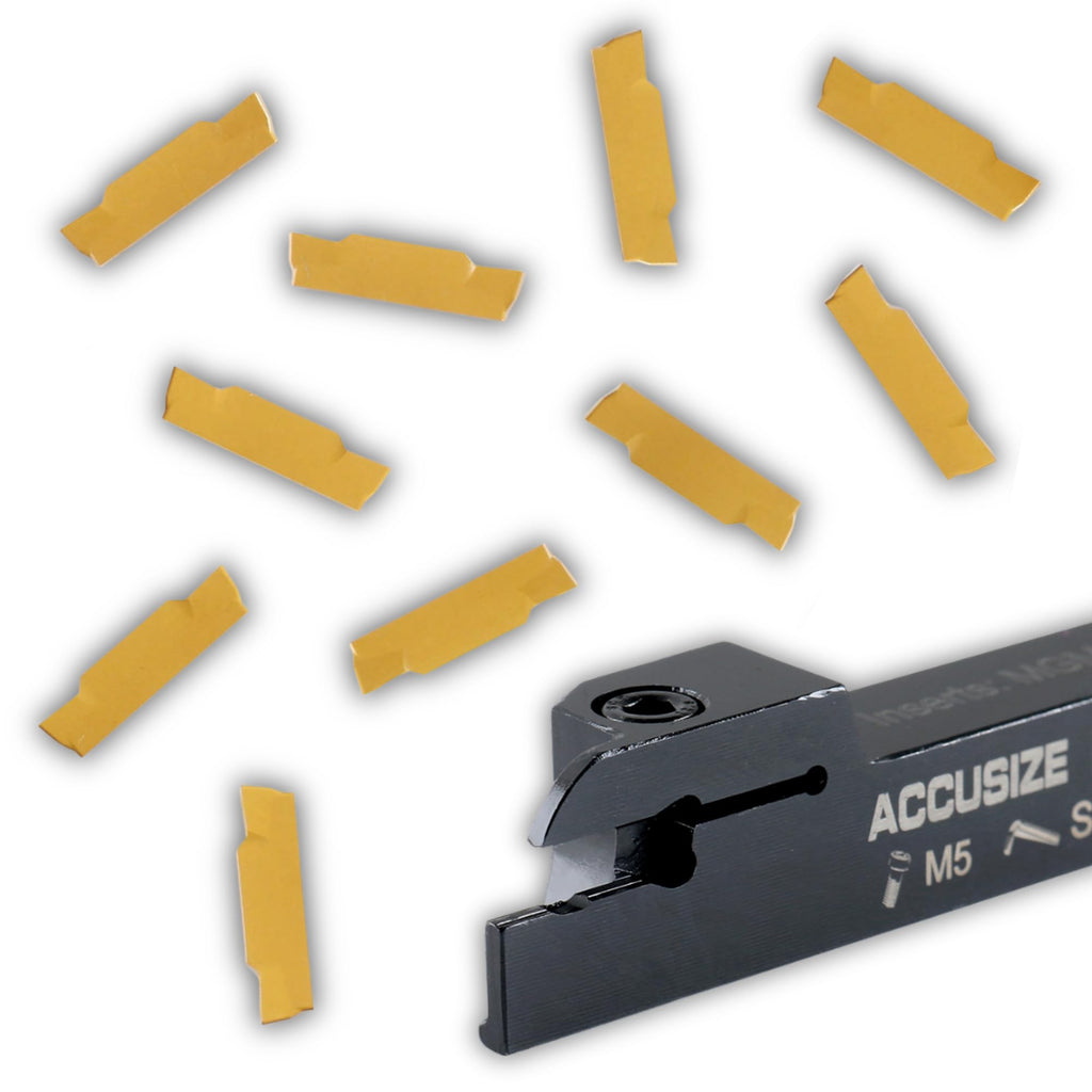 Accusize Cut-Off Tool Holder 5/8 x 5/8 MGEHR10-3B with 10 Inserts