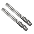 uxcell 2pcs Spiral Flute Thread Taps 3/8-16 UNC 2B Machine Threading Tap Bit, Uncoated Screw Tapping Repair Tool, M2 High-Speed Steel (HSS)