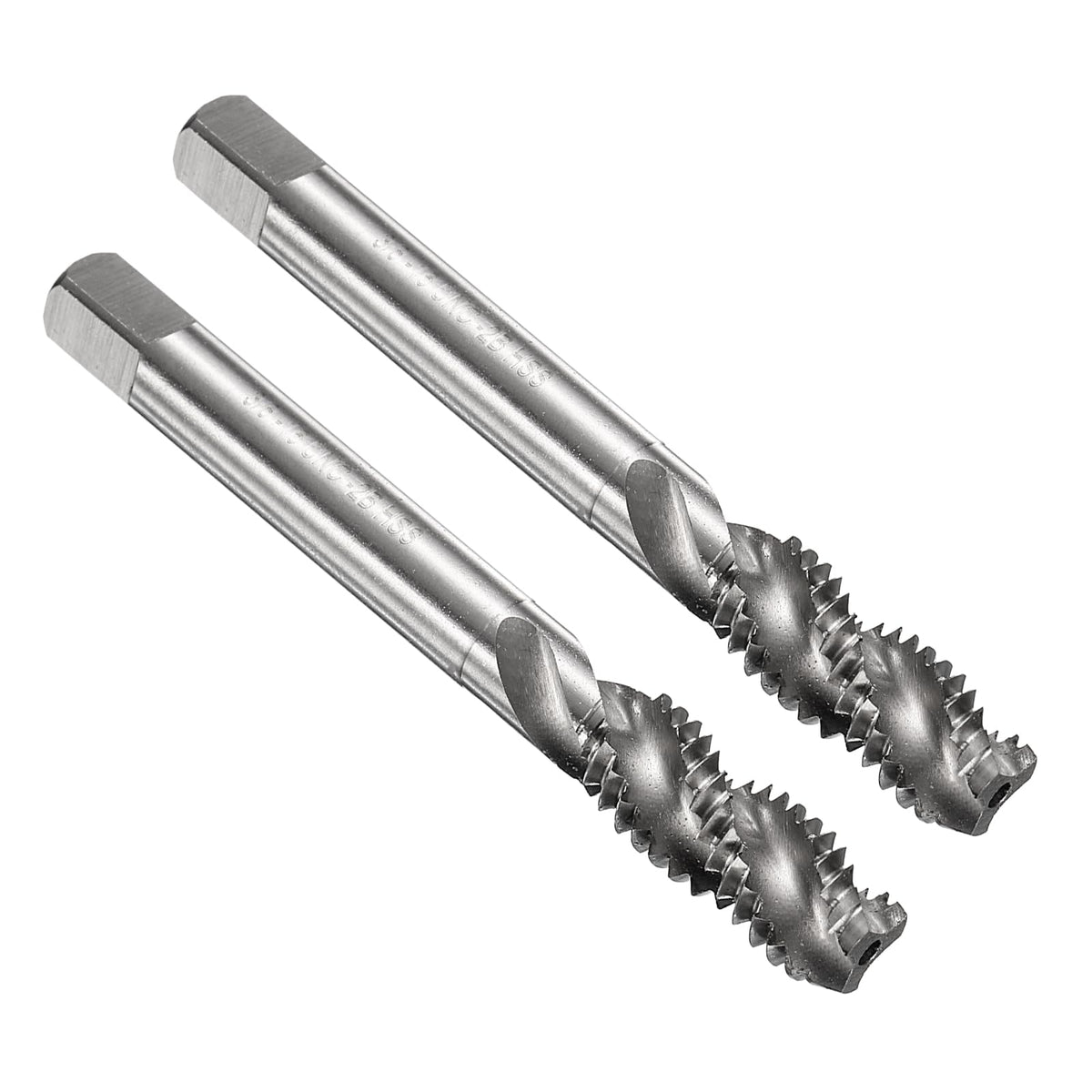 uxcell 2pcs Spiral Flute Thread Taps 3/8-16 UNC 2B Machine Threading Tap Bit, Uncoated Screw Tapping Repair Tool, M2 High-Speed Steel (HSS)