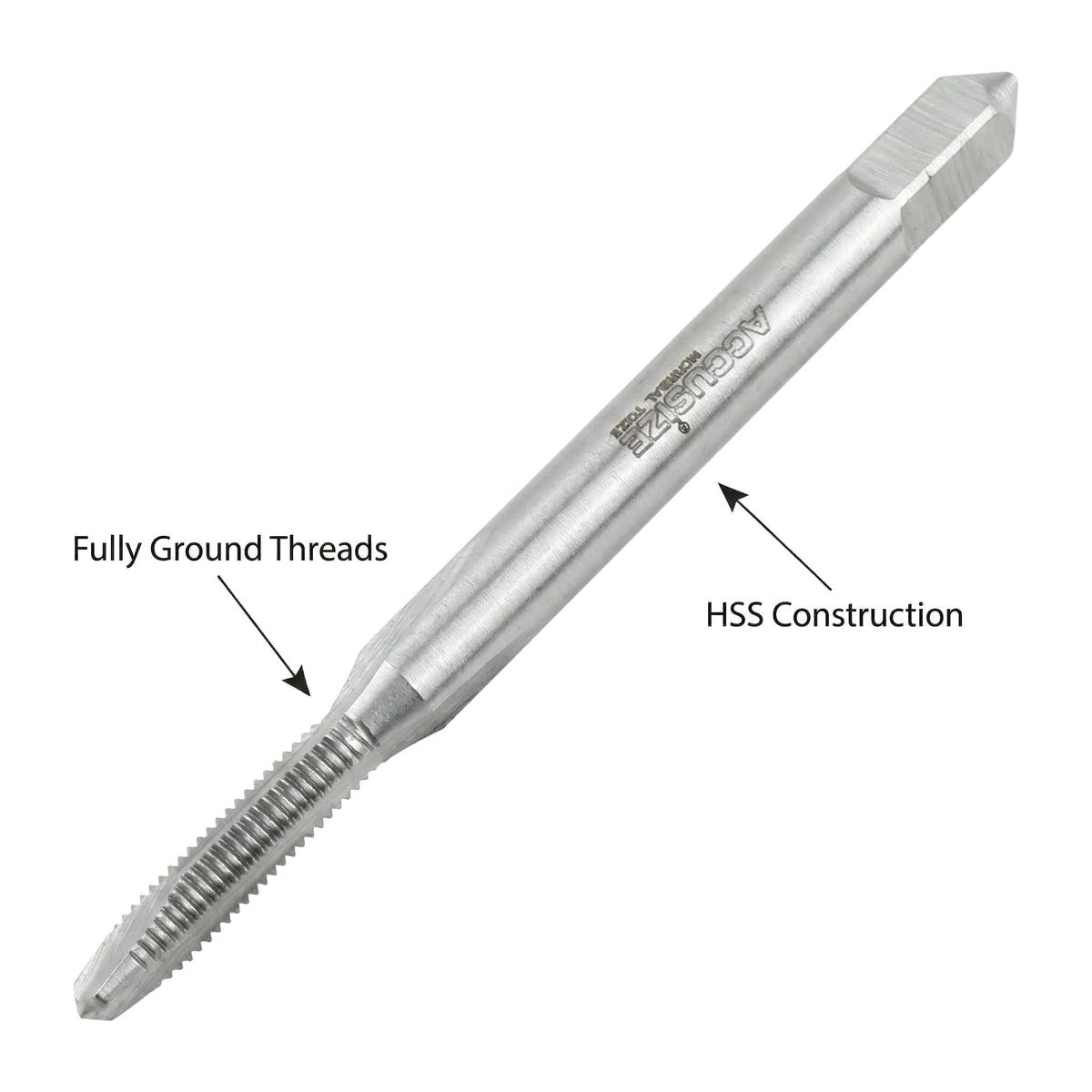 Accusize Spiral Point Tap 2-56NC H2 HSS 2-Flute, 10 Pc Set