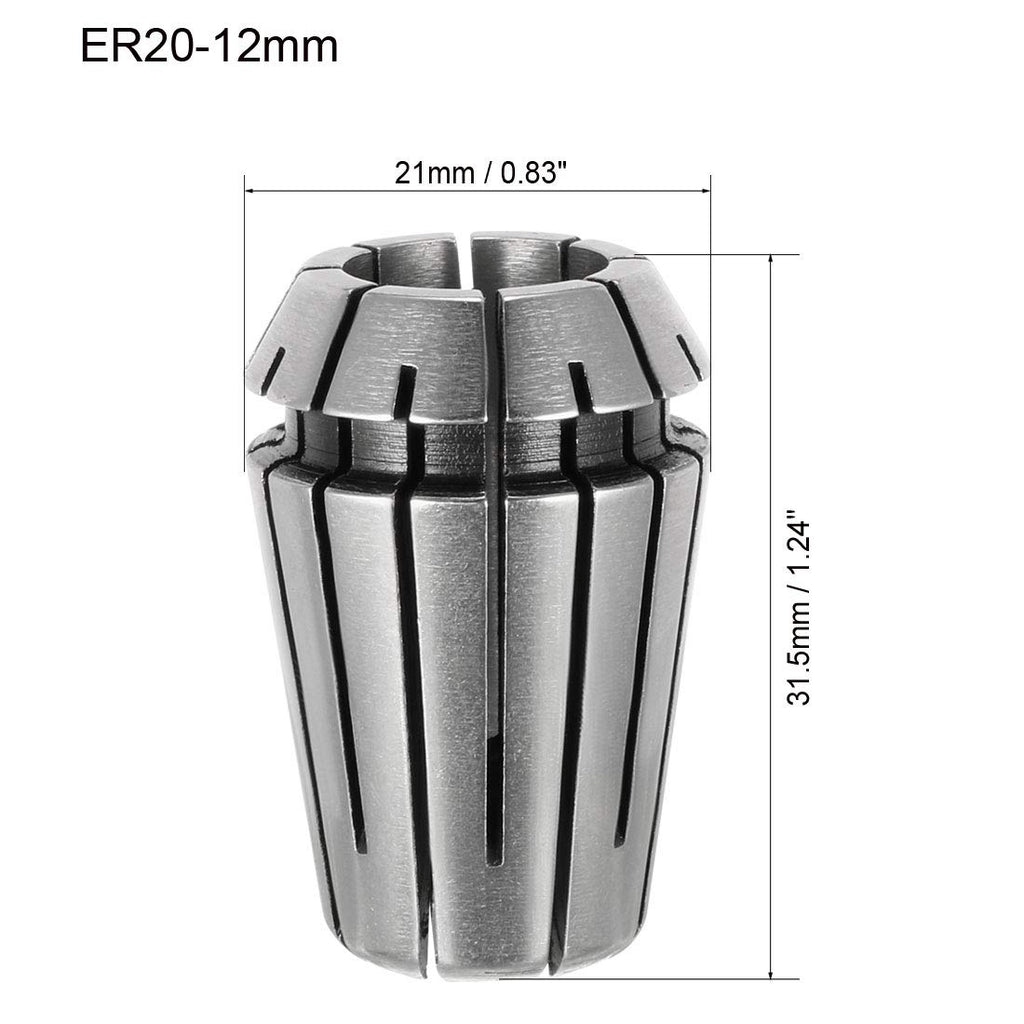 uxcell ER20 12mm Spring Collet Chuck for CNC Engraving Machine Lathe