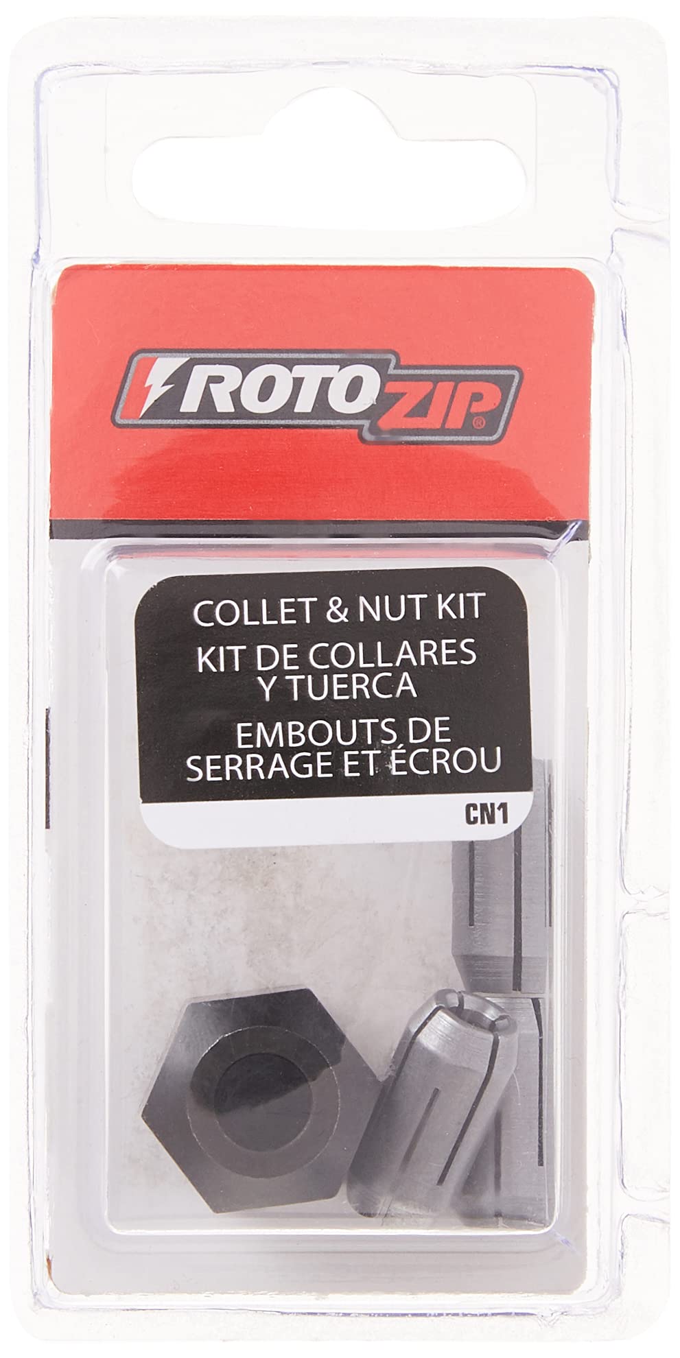 RotoZip CN1 Replacement Collet and Nut Kit,Silver