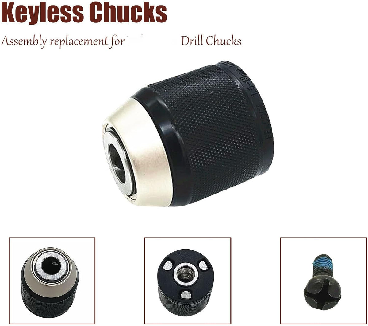 42-66-2608 Replaces for Milwaukee 42-66-0023 42-66-2606 42-66-2701 42-66-2607 Keyless Chuck Assembly 42-66-2702 3404-20 3404-22 1/2 in. Driver-Drill Tool Replacement Parts