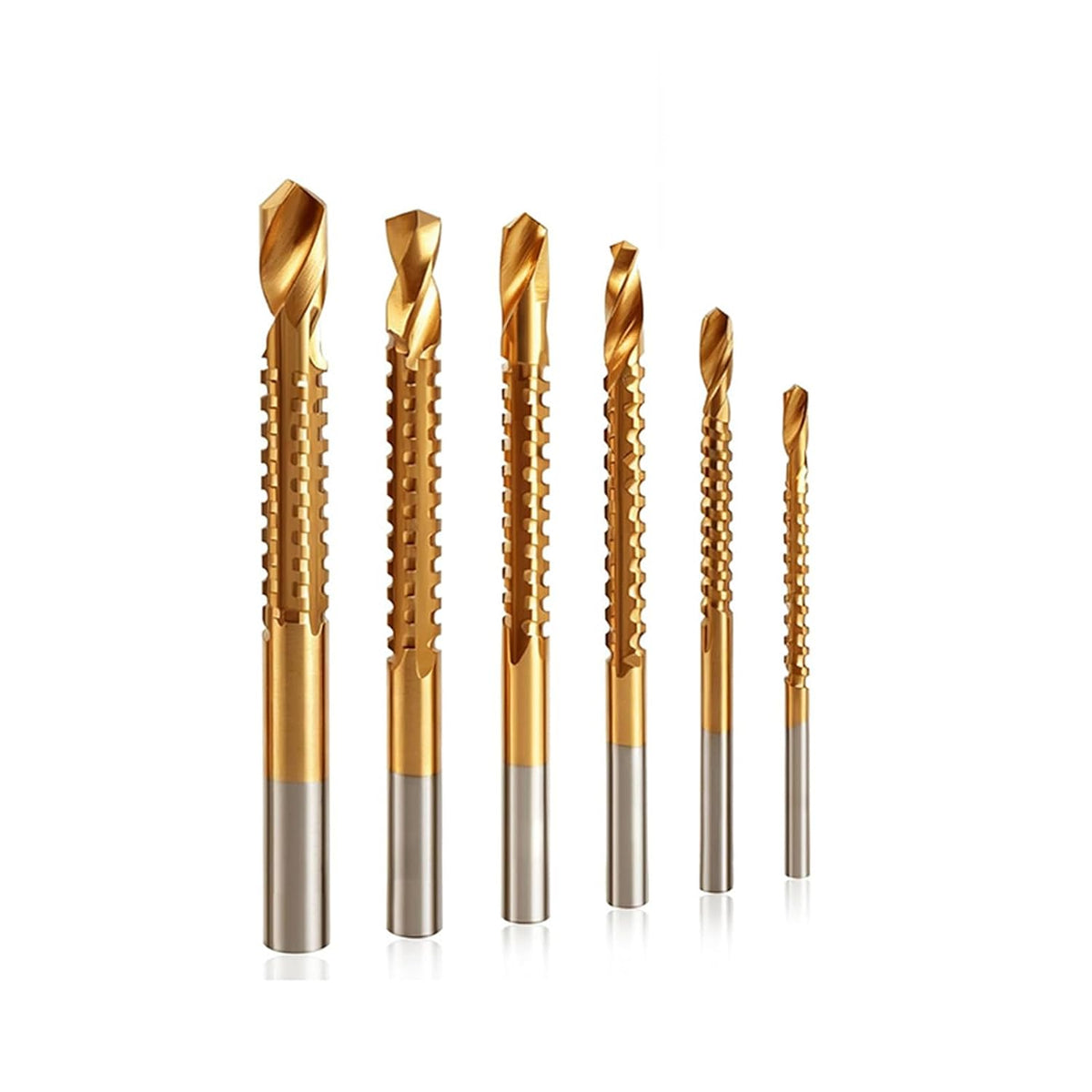 Twist Drill Bit Set 6 PCS Twist Drill Bit Set, M35 Cobalt HSS Drill Bits with 135° Split Point, Fully Ground Twist Drill Bits for Stainless Steel, Cast Iron, Wood, Aluminum (1)